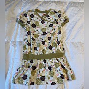 Tea Collection Dress Size 5 Mod Pattern Drop Waist with Cap Sleeve
